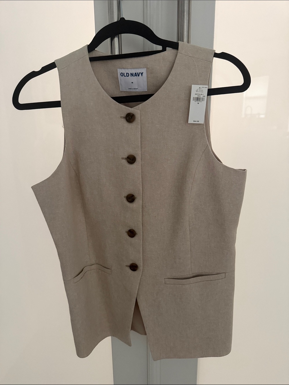 Old Navy Women's Linen Button-Front Vest